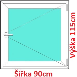 Plastov okna O SOFT ka 85 a 90cm Plastov okno 90x115 cm, otevrav, Soft