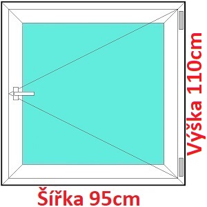 Plastov okna O SOFT ka 95 a 100cm Plastov okno 95x110 cm, otevrav, Soft