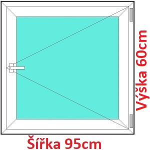 Plastov okna O SOFT ka 95 a 100cm Plastov okno 95x60 cm, otevrav, Soft