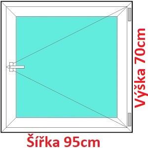 Plastov okna O SOFT ka 95 a 100cm Plastov okno 95x70 cm, otevrav, Soft