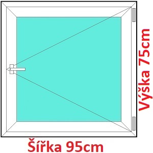 Plastov okna O SOFT ka 95 a 100cm Plastov okno 95x75 cm, otevrav, Soft