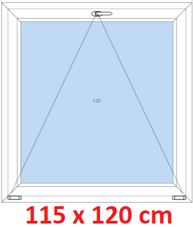 Jednokdl Plastov okno 115x120 cm, sklopn, Soft