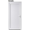 Vchodov dvere plastov Soft Emily biele 98x198 cm, prav (Obr. 1)