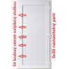 Plastov vchodov dvere Soft Ella biele 100x210 cm, prav (Obr. 3)