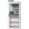 Lacn vchodov dvere plastov Soft WDS 3/3 sklo Krizet Zlat dub-Biela 88x198 cm, prav (Obr. 0)