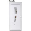 Vchodov plastov dvere Soft 123 biele 98x198 cm, prave (Obr. 1)