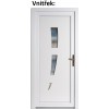 Vchodov plastov dvere Soft 123 Zlat dub / Biela 98x198 cm, prav, otvranie VON (Obr. 0)
