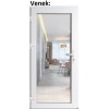 Lacn vchodov dvere plastov Soft WDS 3/3 sklo re biele 98x198 cm, av, otvranie VON (Obr. 0)