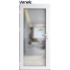 Lacn vchodov dvere plastov Soft WDS 3/3 sklo Krizet biele 88x198 cm, av, otvranie VON (Obr. 0)