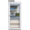 Lacn vchodov dvere plastov Soft WDS 3/3 sklo Krizet biele 88x198 cm, av, otvranie VON (Obr. 1)