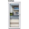 Lacn vchodov dvere plastov Soft WDS 3/3 sklo Krizet biele 88x198 cm, prav, otvranie VON (Obr. 1)