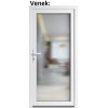 Lacn vchodov dvere plastov Soft WDS 3/3 sklo Krizet biele 100x210 cm, av (Obr. 1)