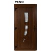 Vchodov plastov dvere Soft 123 Zlat dub / Biela 98x198 cm, av, otvranie VON (Obr. 1)