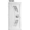 Vchodov plastov dvere Soft 3D 5901 biele 98x198 cm, av, otvranie VON (Obr. 1)