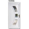 Vchodov plastov dvere Soft 3D 5901 Zlat dub / Biela 98x198 cm, prav, otvranie VON (Obr. 0)