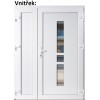Dvojkrdlov vchodov dvere plastov Soft Megan+Panel Pln, Biela/Biela, 130x200 cm, prav (Obr. 0)