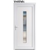 Plastov vchodov dvere Soft Hana biele 100x210 cm, av, otvranie VON (Obr. 0)