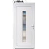 Plastov vchodov dvere Soft Hana biele 100x210 cm, prav, otvranie VON (Obr. 0)