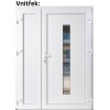 Dvojkrdlov vchodove dvere plastov Soft Hana+Panel Pln, Biela/Biela, 130x200 cm, prav (Obr. 0)