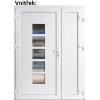 Dvojkrdlov vchodove dvere plastov Soft Lucy+Panel Pln, Biela/Biela, 130x200 cm, av (Obr. 0)