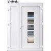 Dvojkrdlov vchodove dvere plastov Soft Lucy+Panel Pln, Biela/Biela, 130x200 cm, prav (Obr. 0)