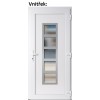 Plastov vchodov dvere Soft Lucy Inox biele 100x210 cm, prav (Obr. 0)