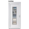 Plastov vchodov dvere Soft Lucy Inox biele 100x210 cm, prav, otvranie VON (Obr. 0)