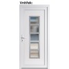 Plastov vchodov dvere Soft Lucy Inox biele 88x198 cm, av, otvranie VON (Obr. 0)