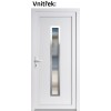 Plastov vchodov dvere Soft Hana Inox biele 98x198 cm, av, otvranie VON (Obr. 0)