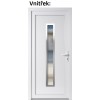 Plastov vchodov dvere Soft Hana Inox biele 98x198 cm, prav, otvranie VON (Obr. 0)