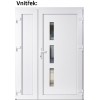 Dvojkrdlov vchodove dvere plastov Soft Venus+Panel Pln, Biela/Biela, 130x200 cm, prav (Obr. 0)