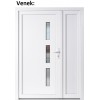 Dvojkrdlov vchodove dvere plastov Soft Venus+Panel Pln, Biela/Biela, 130x200 cm, prav (Obr. 1)