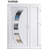 Dvojkrdlov vchodove dvere plastov Soft Celia+Panel Pln, Biela/Biela, 150x200 cm, av (Obr. 0)