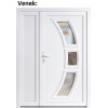 Dvojkrdlov vchodove dvere plastov Soft Celia+Panel Pln, Biela/Biela, 150x200 cm, av (Obr. 1)