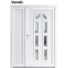 Dvojkrdlov vchodove dvere plastov Soft Linda+Panel Pln, Biela/Biela, 150x200 cm, av (Obr. 1)