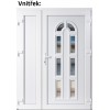 Dvojkrdlov vchodove dvere plastov Soft Linda+Panel Pln, Biela/Biela, 150x200 cm, prav (Obr. 0)