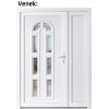 Dvojkrdlov vchodove dvere plastov Soft Linda+Panel Pln, Biela/Biela, 150x200 cm, prav (Obr. 1)