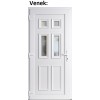 Plastov vchodov dvere Soft Becca biele 100x210 cm, av, otvranie VON (Obr. 1)