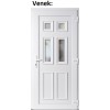Plastov vchodov dvere Soft Becca biele 98x198 cm, prav, otvranie VON (Obr. 1)