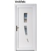 Vchodov plastov dvere Soft 123 Zlat dub / Biela 100x210 cm, av, otvranie VON (Obr. 0)
