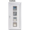 Vchodov plastov dvere Soft 010 INOX biele 100x210 cm, av, otvranie VON (Obr. 0)