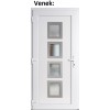 Vchodov plastov dvere Soft 010 INOX biele 100x210 cm, av, otvranie VON (Obr. 1)