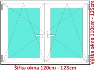 Okna OS+OS SOFT šířka 120 a 125cm x výška 110-125cm