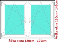 Okna OS+OS SOFT šířka 120 a 125cm x výška 130-145cm