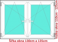 Okna OS+OS SOFT šířka 130 a 135cm x výška 110-125cm