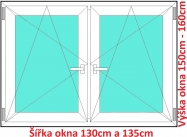 Okna OS+OS SOFT šířka 130 a 135cm x výška 150-160cm