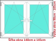Okna OS+OS SOFT šířka 140 a 145cm x výška 90-105cm