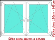 Okna OS+OS SOFT šířka 180 a 185cm x výška 130-145cm