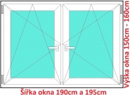 Okna OS+OS SOFT šířka 190 a 195cm x výška 150-160cm