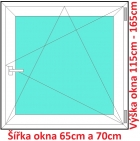 Plastová okna OS SOFT šířka 65 a 70cm x výška 115-165cm 